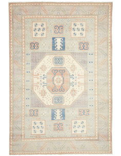 Rug Kazak Afghanistan 206x302 Sage Green Cream