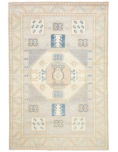 Tappeto Kazak Afghanistan 201x299 Grigio Chiaro