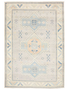 Rug Kazak Afghanistan 186x270 Light Grey Dusty