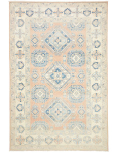 Tappeto Kazak Afghanistan 197x299 Pesca Crema