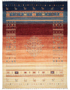 Rug Siva Pakistan 270x362 Navy Blue Burgundy