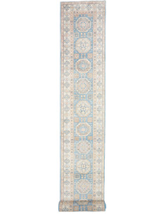 Rug Kazak Afghanistan 83x586 Light Blue Cream
