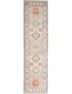 Rug Kazak Afghanistan 84x307 Sandy Beige Sage G
