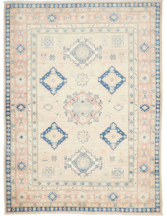 Rug Kazak Afghanistan 148x201 Cream White Antiq