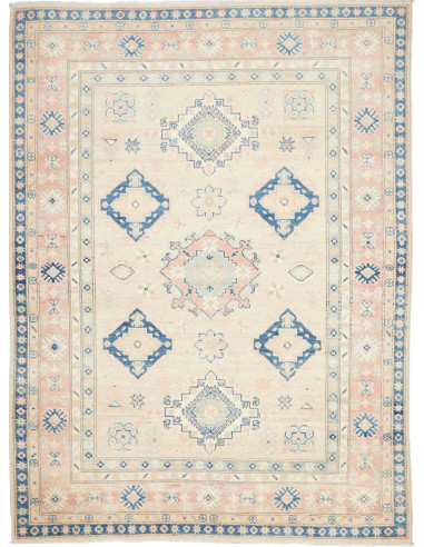 Rug Kazak Afghanistan 148x201 Cream White Antiq