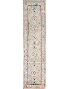 Rug Kazak Afghanistan 71x318 Light Grey Beige S