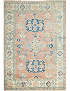 Tappeto Kazak Afghanistan 121x179 Rosa Pesca Bl