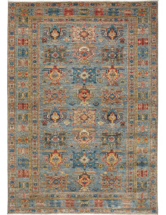 Rug Kazak Fine Pakistan 168x240 Indigo Blue Ter