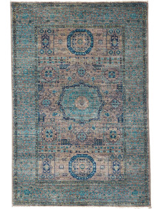 Tappeto Mamlouk Pakistan 80x118 Azzurro Turches