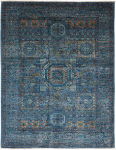 Tappeto Mamlouk Pakistan 150x200 Blu Petrolio A