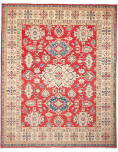 Rug Kazak Pakistan 247x308 Red Cream Blue Light