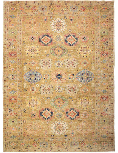 Rug Kazak Fine Pakistan 279x374 Golden Olive Gr