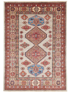 Tappeto Kazak Fine Pakistan 149x207 Grigio Chia