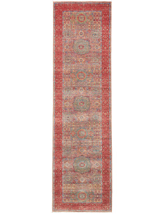 Rug Mamlouk Pakistan 81x300 Terracotta Red Blue