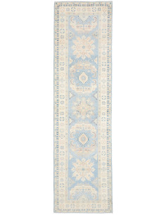 Rug Kazak Afghanistan 83x298 Light Blue Cream P