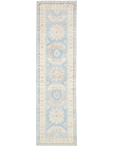 Rug Kazak Afghanistan 83x298 Light Blue Cream P
