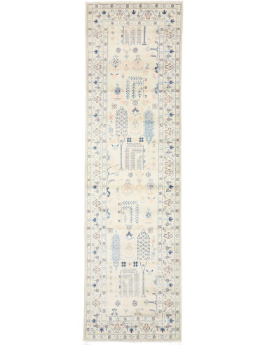 Rug Kazak Afghanistan 87x301 Cream White Light