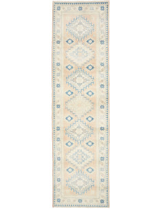 Rug Kazak Afghanistan 54x302 Sand Peach Pale Bl