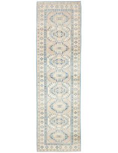 Rug Kazak Afghanistan 82x290 Cream Beige Light