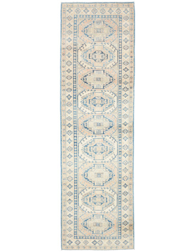 Tappeto Kazak Afghanistan 82x290 Crema Beige Bl