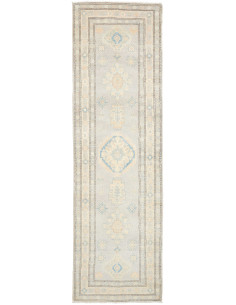 Rug Kazak Afghanistan 85x290 Soft Grey Blue Cre