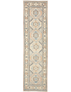 Tappeto Kazak Afghanistan 77x304 Beige Crema Bl