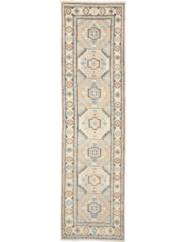 Rug Kazak Afghanistan 77x304 Cream Beige Pastel