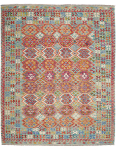 Tappeto Kilim Afghanistan 251x304 Blu Acqua Ros