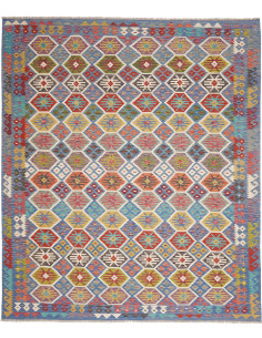 Tappeto Kilim Afghanistan 256x299 Blu Celeste M