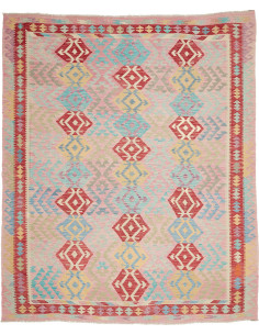 Tappeto Kilim Afghanistan 239x288 Rosa Rosso Tu