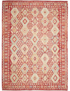 Tappeto Kilim Afghanistan 255x346 Rosso Cremisi
