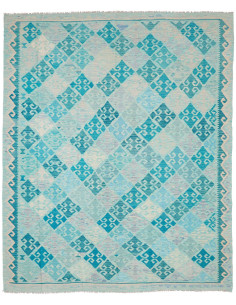 Tappeto Kilim Afghanistan 251x302 Blu Turchese