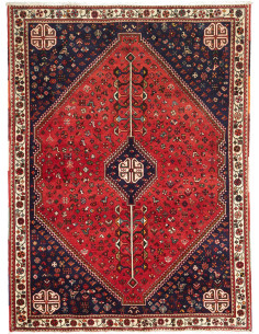 162x220 Cm Tappeto Tribale Annodato A Mano In Lana,