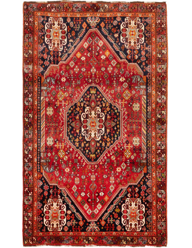 158x263 Cm Qashqai, Persia, Lana, Annodato A Mano
