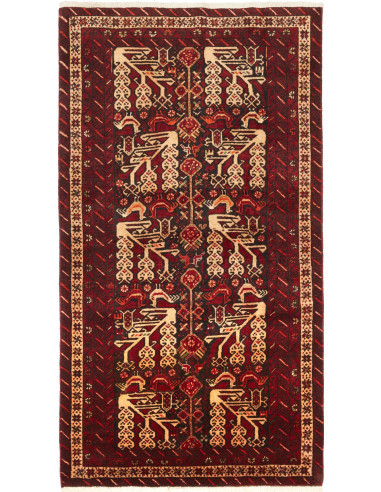Baluch 102x190 Cm Baluch Persia Lana Cardata A Mano (trama: