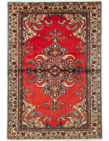 106x152 Cm Tappeto Persiano, Annodato A Mano, Medaglione
