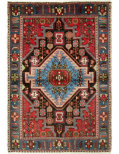 112x165 Cm Tappeto Tribale Caucasico Lana (ordito: Cotone)