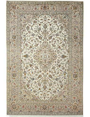 Kashan 195x293 Cm Kashan Persia Hand-carded Wool Cotton