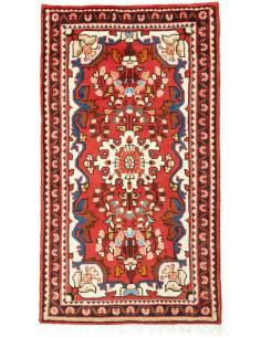 69x121 Cm Handmade Rug, Central Medallion, Floral Design
