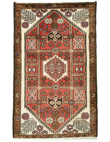 77x126 Cm Tappeto Annodato A Mano. Lana. Motivi Tribali