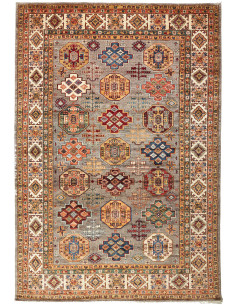 Kazak Fine 210x307 Cm Kazak Fine, Pakistan, Hand-carded Wool