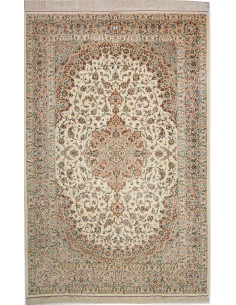 Rug Ghom Silk Persia 193x298 Cream Terracotta