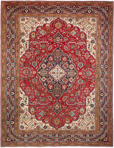 Tabriz 256x338 Cm Tabriz, Persia, Lana Cardata A Mano